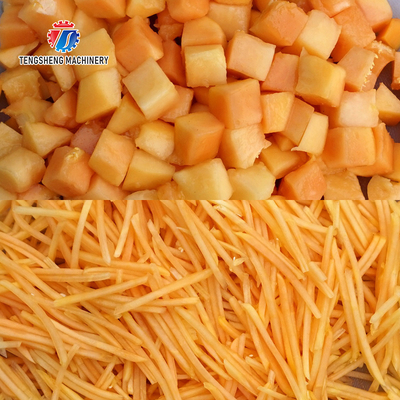 Balsam Pear Rutabaga Industrial Fruit Slicer , Fresh Organism Vegetable Cube Cutting Machine
