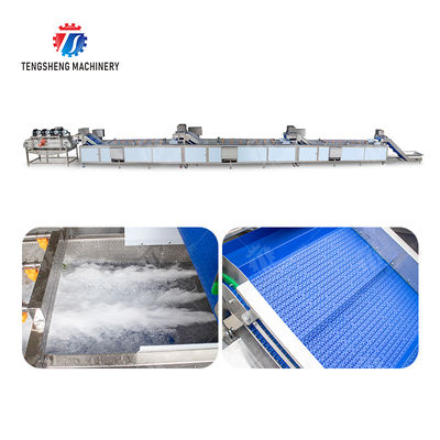 vegetable wash line pineapple juice processing line Pineapple bubble washing and vibrating air-drying line fruit processing machinery pineapple processing line